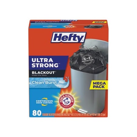 Hefty BAG, HEFTY, BLACKOUT, 13GAL E88352CT